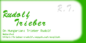 rudolf trieber business card